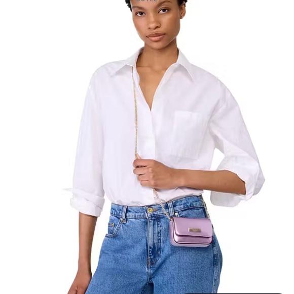 Kate Spade Metallic Purple Crossbody Bag with Gold Chain - Picture 2 of 5